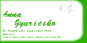 anna gyuricsko business card